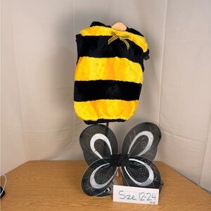 Yellow and Black Bumblebee Costume with Wings